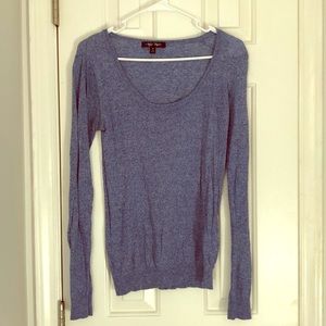 Blue long sleeve light sweater
